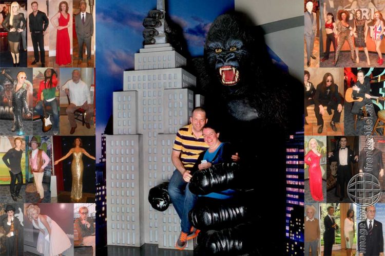 Bild: Frank Seidel und Christine Schirk mit King Kong, Madame Tussauds, New York City, USA - Reiseblog von Frank Seidel