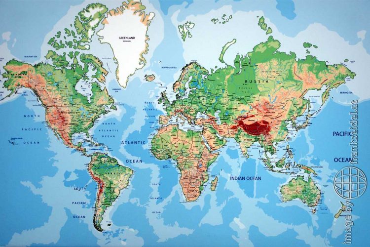 Bild Weltkarte auf Leinwand - Reiseblog von Frank Seidel